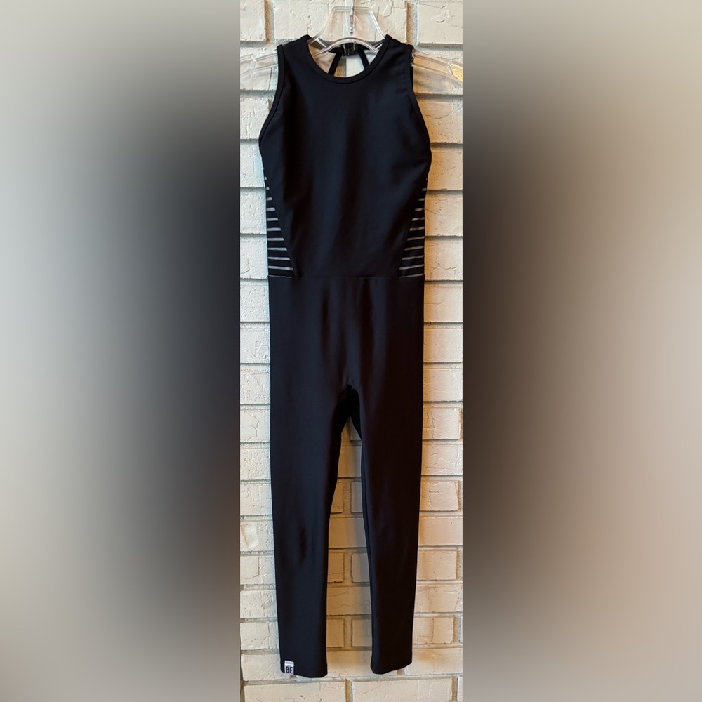 SimplyBE Dance Originals Black Sleeveless Unitard with Stripes
